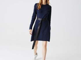 Женское платье Lacoste стандартного кроя с поясом