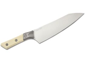 Кухонный нож поварской Microtech Chef's Knife 3000B-10IV сталь M390MK, рукоять G10/титан, белый
