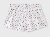 Белые пижамные шорты с пуговицами и принтом Глория Джинс