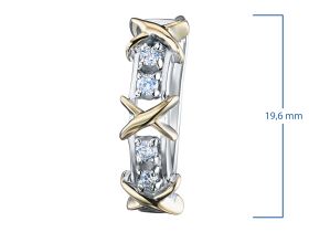 Серьги из комбинированного золота э4812сг10160400