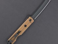 Нож Daggerr Higonokami blackwash, сталь VG-10, рукоять сталь, коричневый