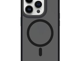 Чехол-накладка Wiwu (FGG-011) для Apple iPhone 15 Pro Max пластиковый прозрачно-черный (черная рамка)