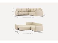 Диван угловой Кирмас-5 Велюр Светло-серый
