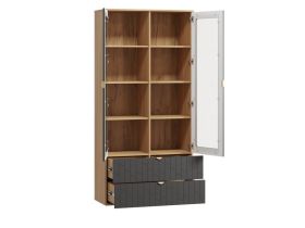 Витрина Монблан 2-93x195 Грань Графитовый