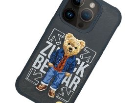 Чехол-накладка Zuck Bear San Francisco Fortune Kapak - Social Vibe для Apple iPhone 15 Pro искусcтвенная кожа (серый)