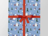 Упаковочная бумага "Игра в снежки" 70х100 см