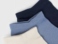 Короткие носки, 3 пары, Голубой