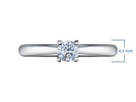 Кольцо из белого золота с бриллиантом э4701кц04203116