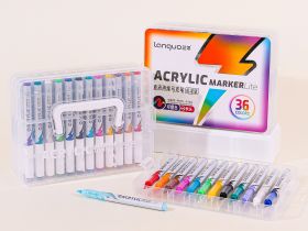 Набор маркеров акриловые Languo, 36 цветов, пластиковый бокс