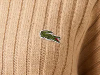 Женский короткий свитер Lacoste на молнии с длинным рукавом