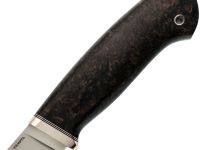 Нож Клык, сталь M398, рукоять карельская береза, темная