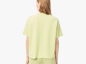 Женская хлопковая футболка Lacoste