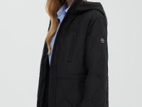 Утепленная куртка с поясом на кулиске