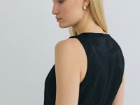 Топ-корсет из жаккарда, Черный