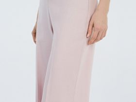 Широкие брюки со льном, Розовый