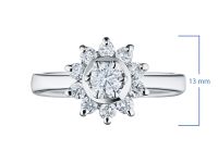 Классическое кольцо из белого золота с бриллиантами э4001кц07153800