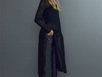 Джинсы Straight с люрексом для девочек, Черный