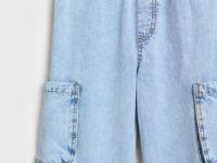 Широкие джинсы для девочек, Голубой