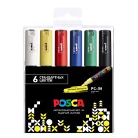 Набор маркеров POSCA PC-1M стандартные цвета 6 шт