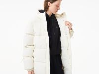Женский длинный пуховик Lacoste с поясом