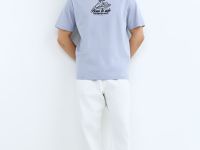 Футболка с принтом, Голубой