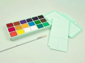 Набор гуаши HIMI 18 цветов, зеленый