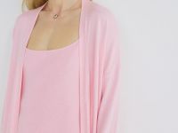 Удлинённый кардиган с кашемиром, Розовый