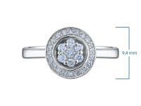 Классическое кольцо из белого золота с бриллиантами э0901кц06150100