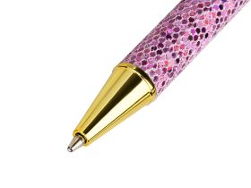 Ручка шариковая автоматическая MESHU "Pink shimmer" 1,0 мм, синяя