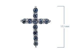 Подвеска из серебра с сапфирами э0602пд04170300