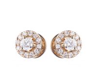 Пусеты из красного золота э0212пс03150200