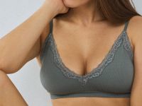 Топ-бра в рубчик, Зеленый