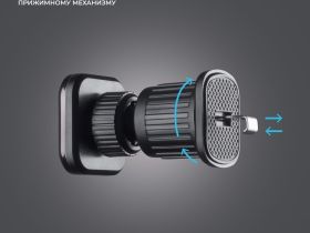 Автомобильный держатель Deppa (55198) Mage Air 3/поворот телефона 360° (черный)