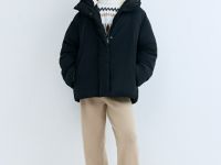 Пуховик для девочек, Черный