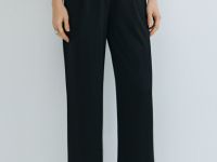 Трикотажные прямые брюки, Черный