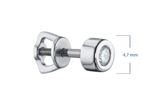 Пусеты из белого золота э4712пс05160100