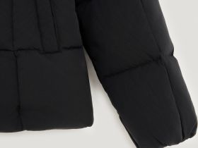 Пуховик с воротником-стойкой и съемным капюшоном