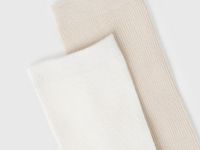 Носки в рубчик, 2 пары, Бежевый