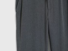 Широкие брюки с шерстью, Серый