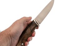 Охотничий нож Барс, сталь M398, рукоять кап клена