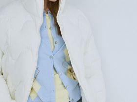 Короткая утеплённая куртка, Бежевый