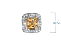 Пусеты из серебра с цитринами э0673пс04250361