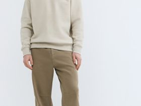 Джоггеры из эластичной ткани, Бежевый