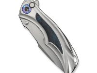Складной нож WE Knife Tighe Down, сталь M390, рукоять титан/карбон, серый