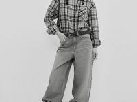 Джинсы со средней посадкой, Голубой