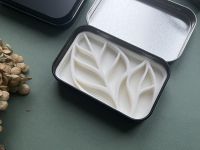 Палетка для красок "Ботаника" 6х9 см, цвет черный, пластик белый