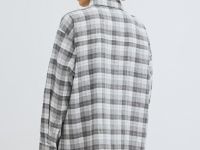 Рубашка из жатого хлопка, Серый