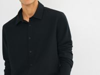 Рубашка из жатой ткани, Черный
