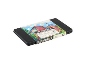 Набор карандашей акварельные Sketchmarker "Архитектура", 12 цветов, жестяной пенал