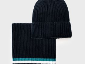 Комплект трикотажный для мальчиков: шапка, снуд